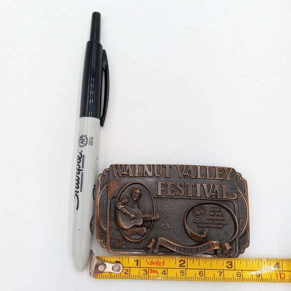 Dan Crary Belt Buckle Guitar Walnut Valley Bluegrass Music Festival Winfield KS - Picture 4 of 7